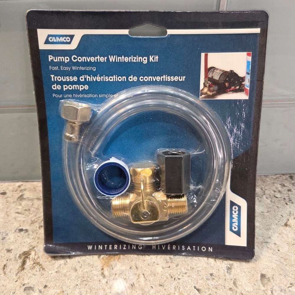 Camco Pump Converter Winterizing Kit RV Boat Water Pump Bypass‎ Valve 36543 NEW